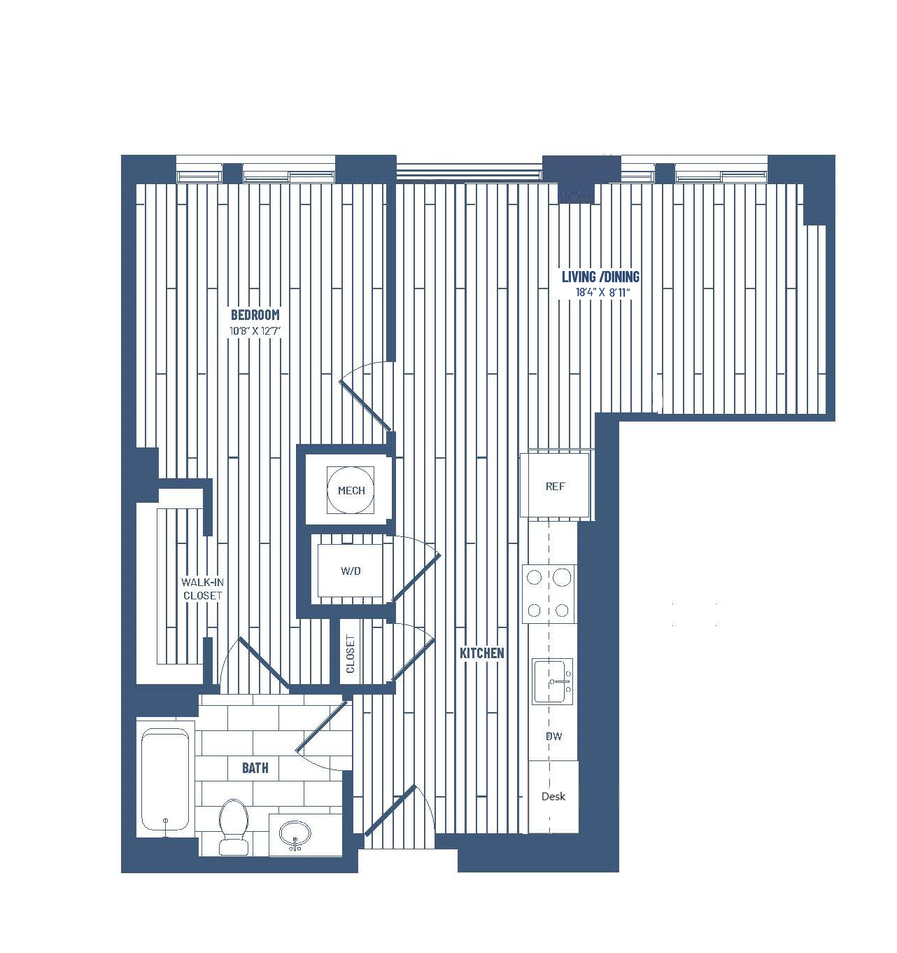 floor plan image of apartment 1038